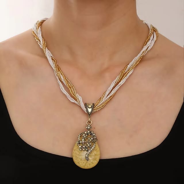 Bohemia Ethnic Resin Stone Pendant