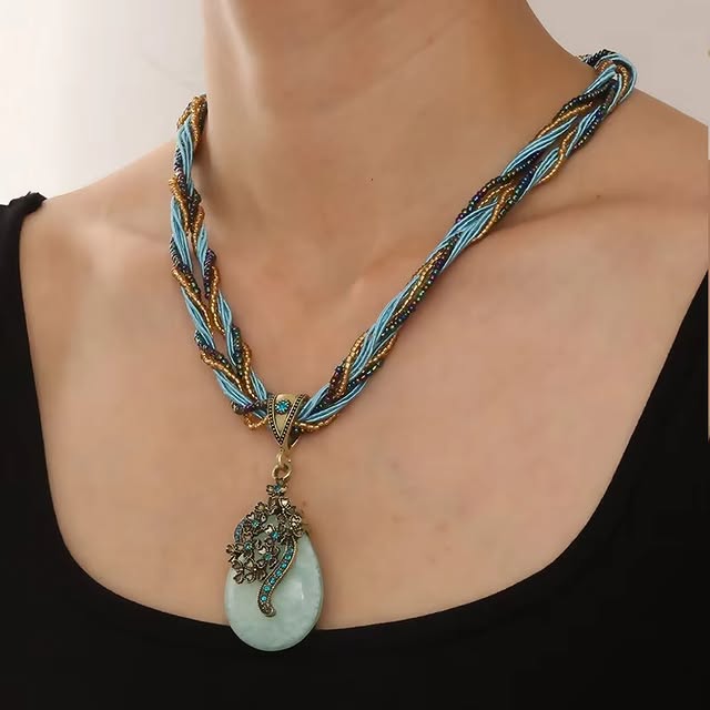 Bohemia Ethnic Resin Stone Pendant