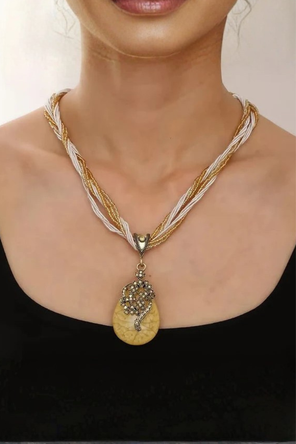 Bohemia Ethnic Resin Stone Pendant