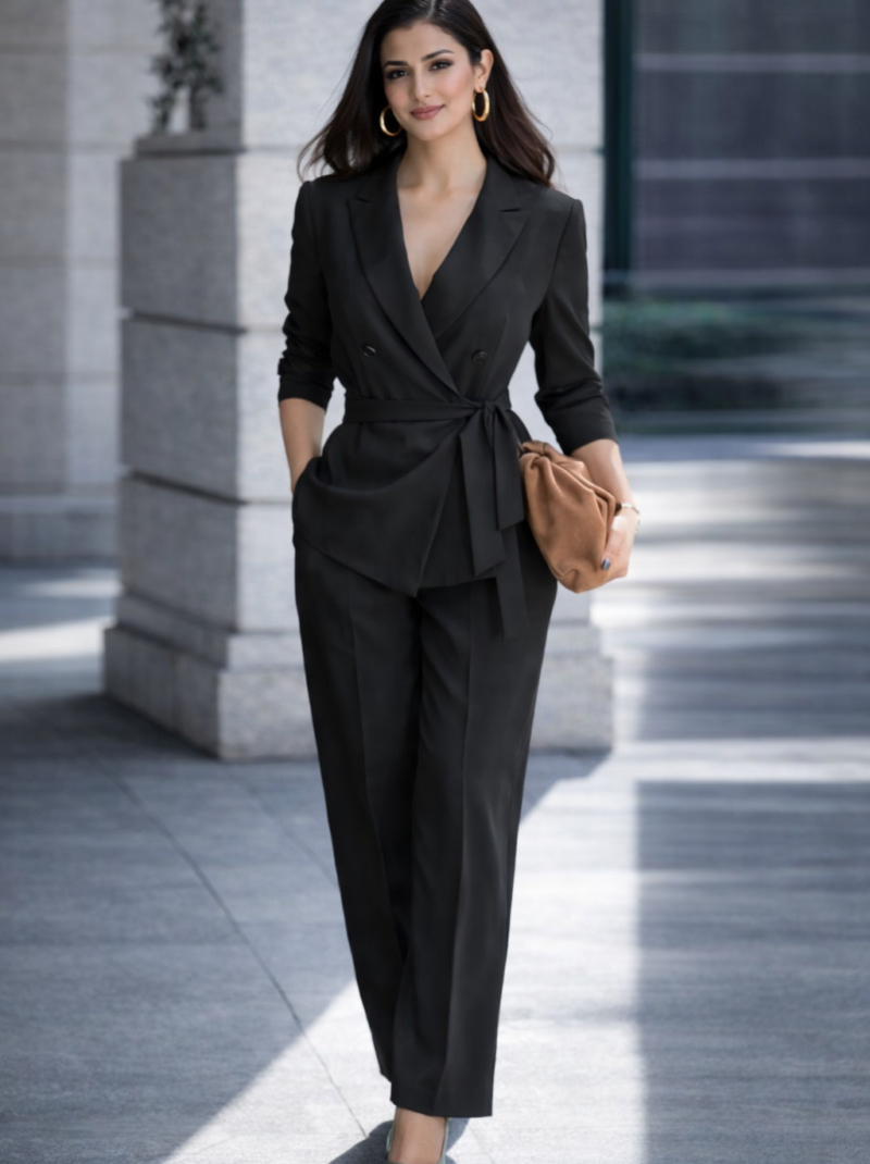 Fashion Cotton Linen Shirt Long Sleeved Women's Set