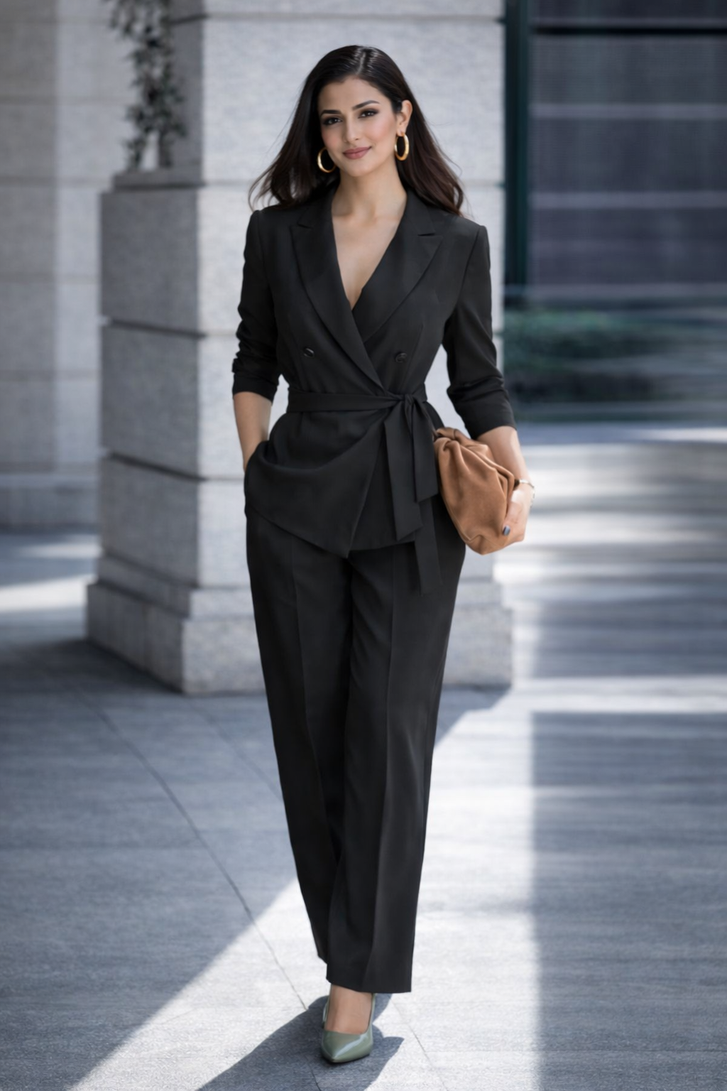 Fashion Cotton Linen Shirt Long Sleeved Women's Set