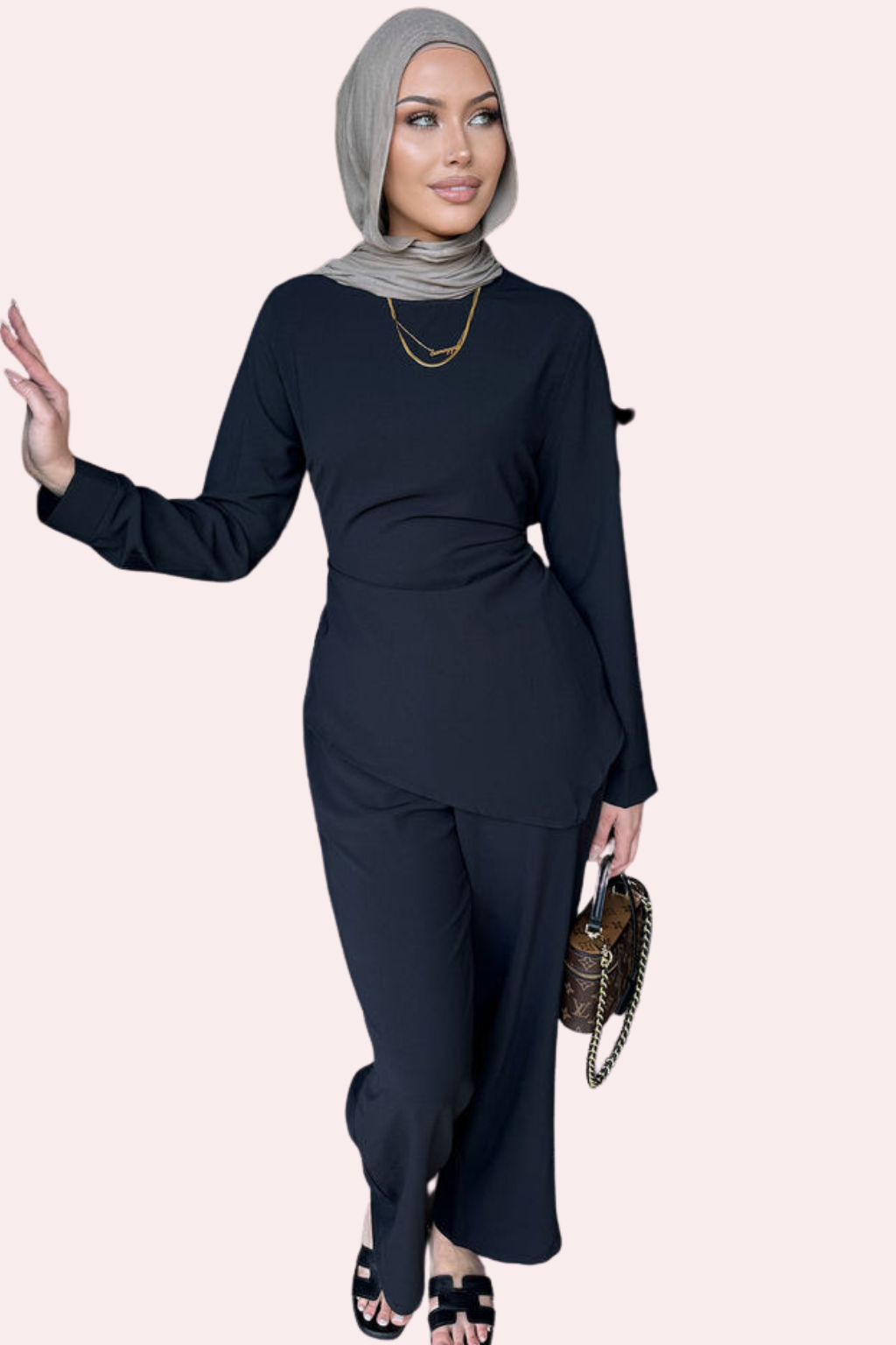 2 Piece Abaya Set Daily Wear Women's Clothing Casual Abaya